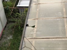 台風被害 トタン