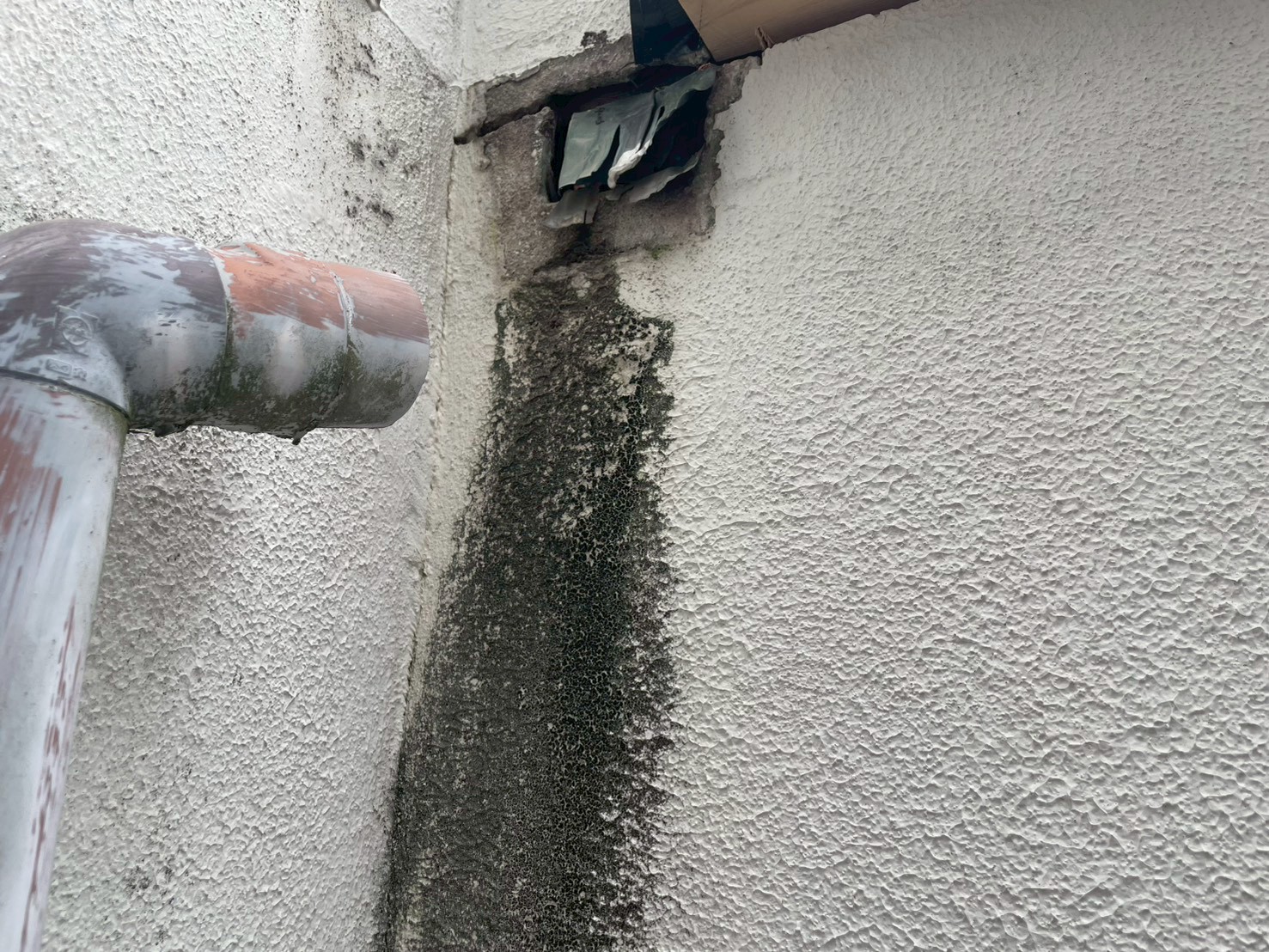 恵那市にて屋根の谷樋が原因の雨漏り　軒樋を設置して新たな排水経路を確保しました