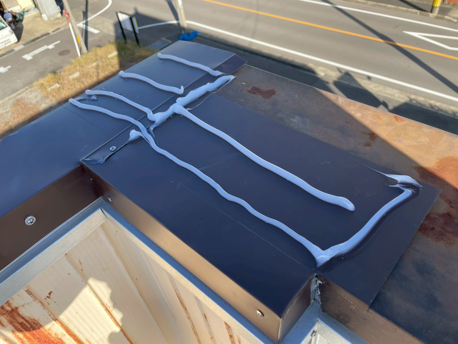 笠木のコーナー部分