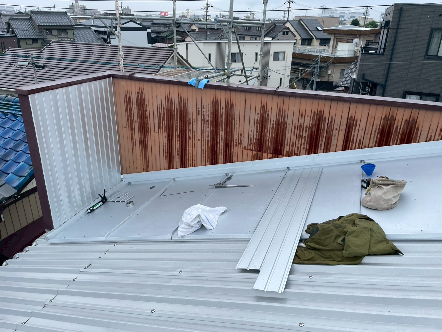 パラペットの内壁の補修