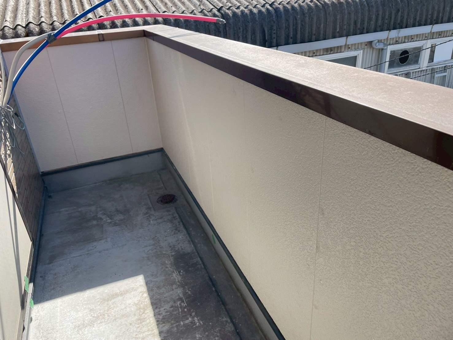 改修したベランダ内壁