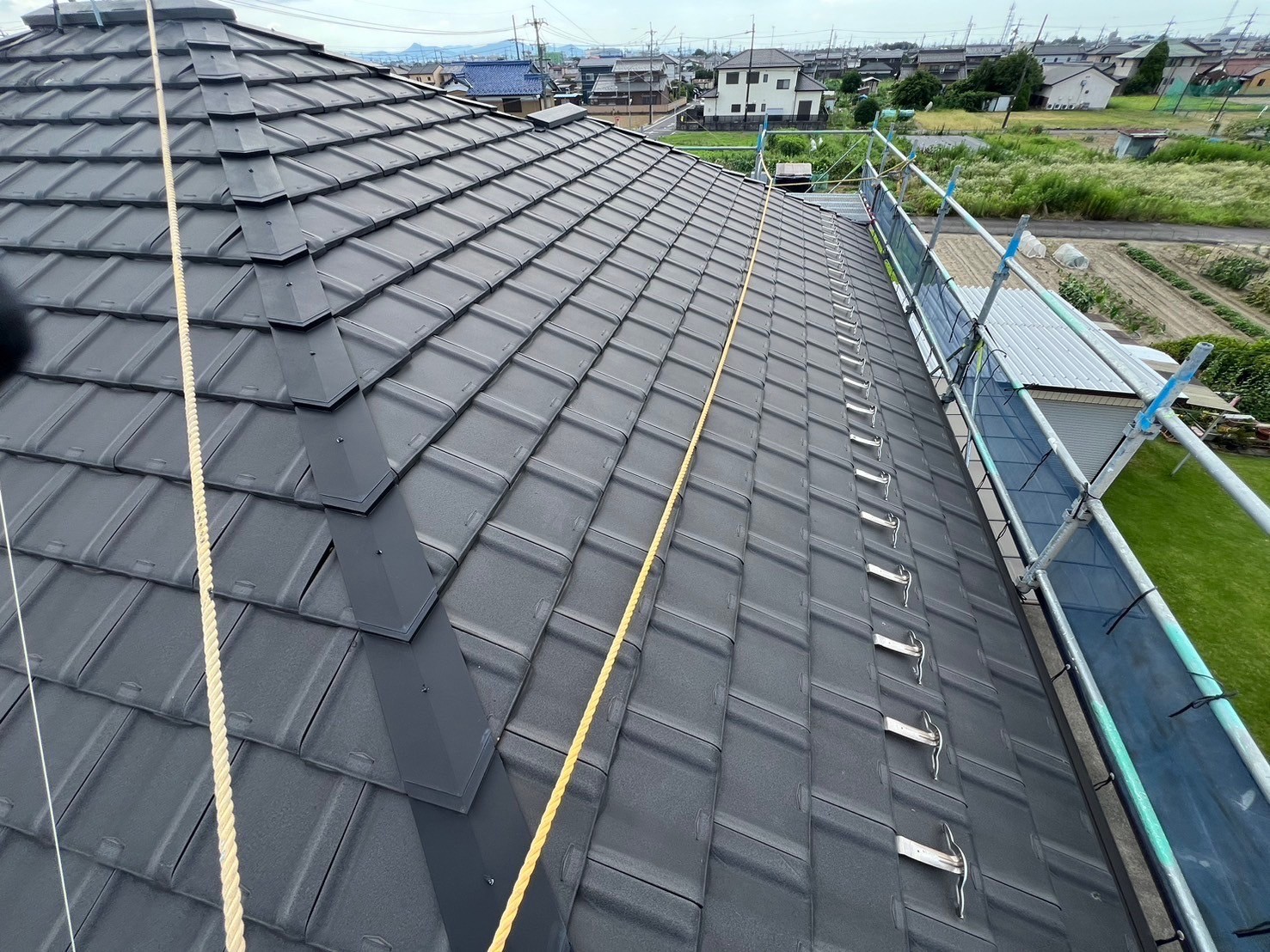 恵那市にて平板屋根のお宅に太陽光パネルを設置してきました