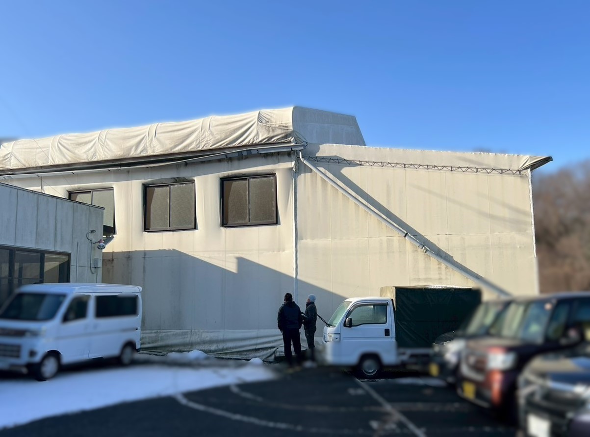 御嵩町テント倉庫破損した雨樋下見の記録ブログ紹介詳細解説編！