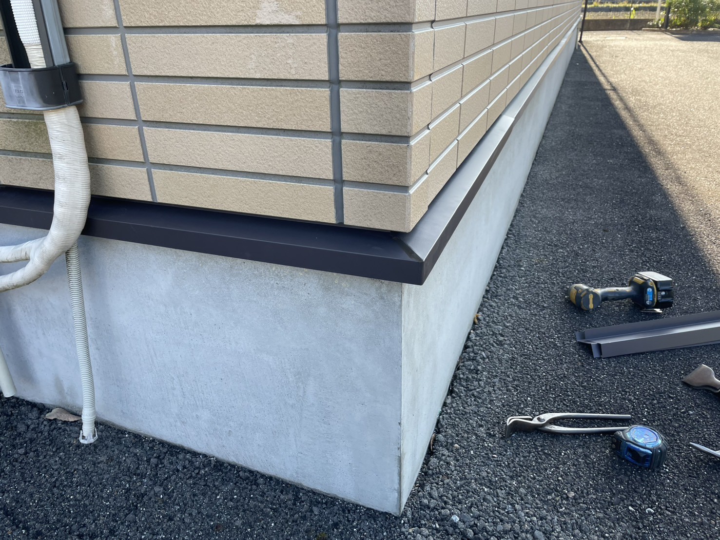 補修した土台水切り